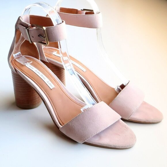 & Other Stories Pale Pink Cylinder Heel Ankle Strap Open Toe Sandals Summer Shoe - Picture 12 of 16
